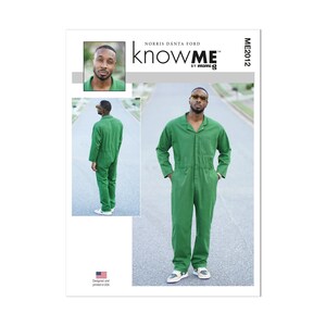 May include: A green jumpsuit with long sleeves and a zipper closure. The jumpsuit has a pocket on the left side. The model is wearing white sneakers. The text "knowME™ by mimiG" is printed on the image.