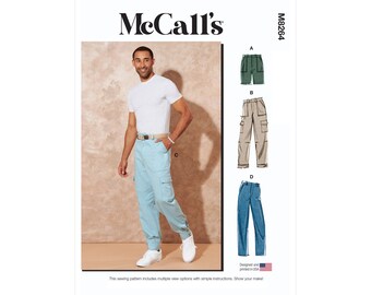 McCalls sewing pattern M8264 - men's trousers - cargo trousers - sporty outfit