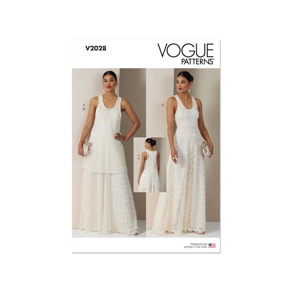 vogue lace dress pattern Vogue Sewing Pattern V2028 - Festive Lace Dress