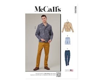 McCalls Sewing Pattern M8393 - Men's Jeans and Men's Denim Jacket