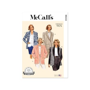 McCall's naaipatroon M8433 - vintage - damesjas, blazer uit de jaren 90