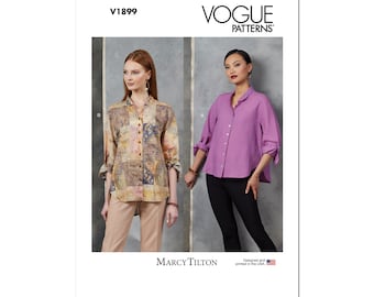 Vogue sewing pattern V1899 - sporty shirt blouse