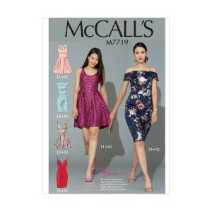 McCall&#39;s Sewing Pattern M7719 - Dress - Evening Dress - Wide Waistband