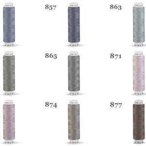 1 klos - 100 m - Polyester naaigaren - TEX 14x2 - Unipoly 120 - Kleuren 854-877