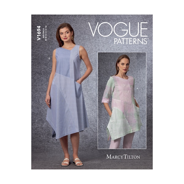 Vogue Schnittmuster V1694 - Bluse oder Kleid - Mustermix