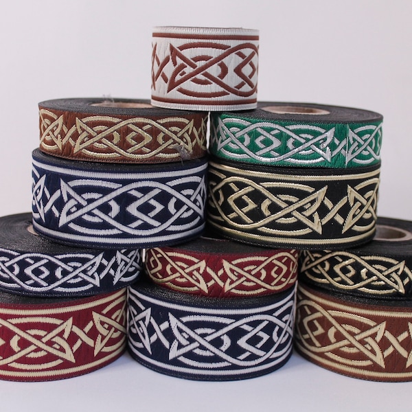 Medieval border, 1 m, Celtic, 33 mm wide, various colors