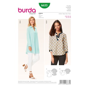 Burda Style sewing pattern - tunic - tunics short and long - No. 6633