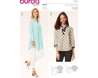 Burda Style Sewing Pattern - Tunic - Tunics short and long - No. 6633