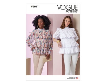 Vogue Schnittmuster - V2011 - Bluse mit üppigen Volants