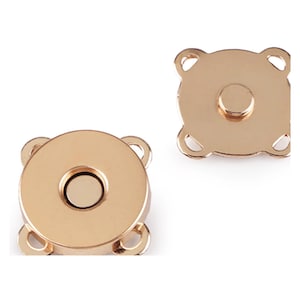 4 x magnetic button for bags - magnetic fastener for sewing - 18 mm - 3 colors