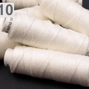 1 rol, 50 m linnen garen, naturel Papyrus 010