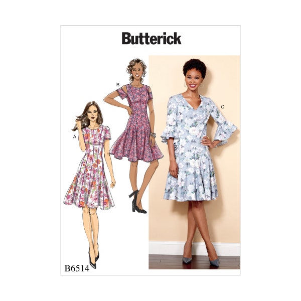 Butterick Schnittmuster - B6514 - Damenkleid tailliert