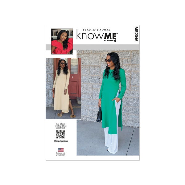 knowME Schnittmuster - ME2046 - Kleid, Tunika, und Damenhose