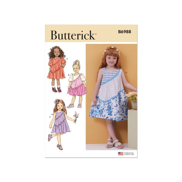 Butterick sewing pattern - B6988 - children's dress, summer dress