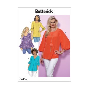 Butterick sewing pattern - B6456 - Shirt with flounce on the sleeve