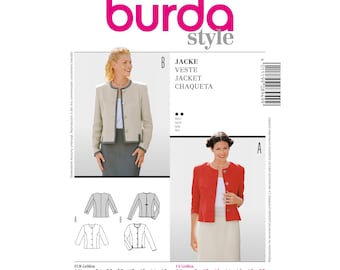 Padrão de costura estilo Burda - Jaqueta - Janker - Jaqueta curta em estilo tradicional - No.8949