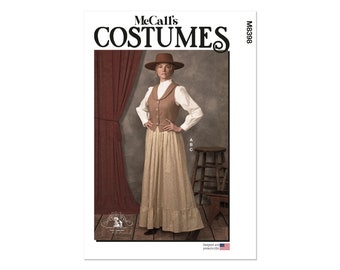 McCalls sewing pattern M8398 - historical gown, blouse, skirt, vest