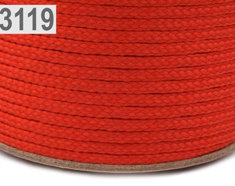 0.47EUR/ 1 m, 3 m polyester cord 4 mm, red, 3119