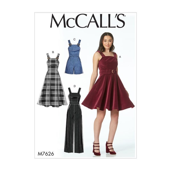 McCalls Couture Modèle M7626 - Robe - Salopette - Jupe Salopette