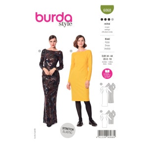 Burda Style sewing pattern no. 6068 - Dress - Evening dress with back neckline