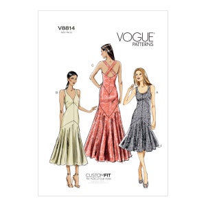 Wzór szycia Vogue V8814 - Sukienka na ramiączkach - Bez pleców