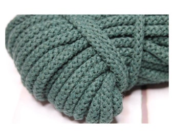 1.20EUR/meter - 3 m cotton cord - 8 mm - bottle green