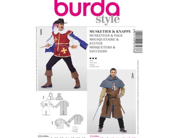 Burda Style Sewing Pattern - Musketeer & Squire, Historical Garb - No. 7976