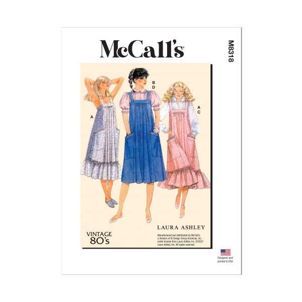 McCalls Schnittmuster M8318 - Trägerrock - Vintage  - 80er Jahre