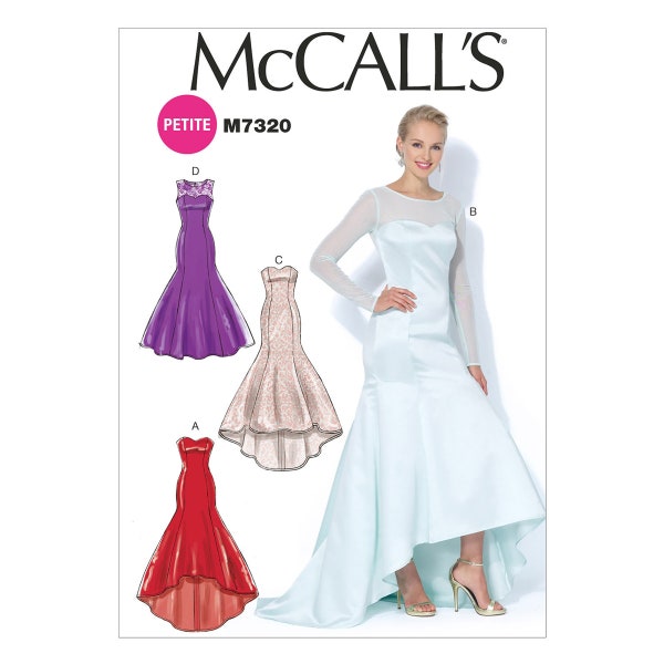 McCalls Schnittmuster M7320 - Kleid - Corsagenoberteil - Schleppe