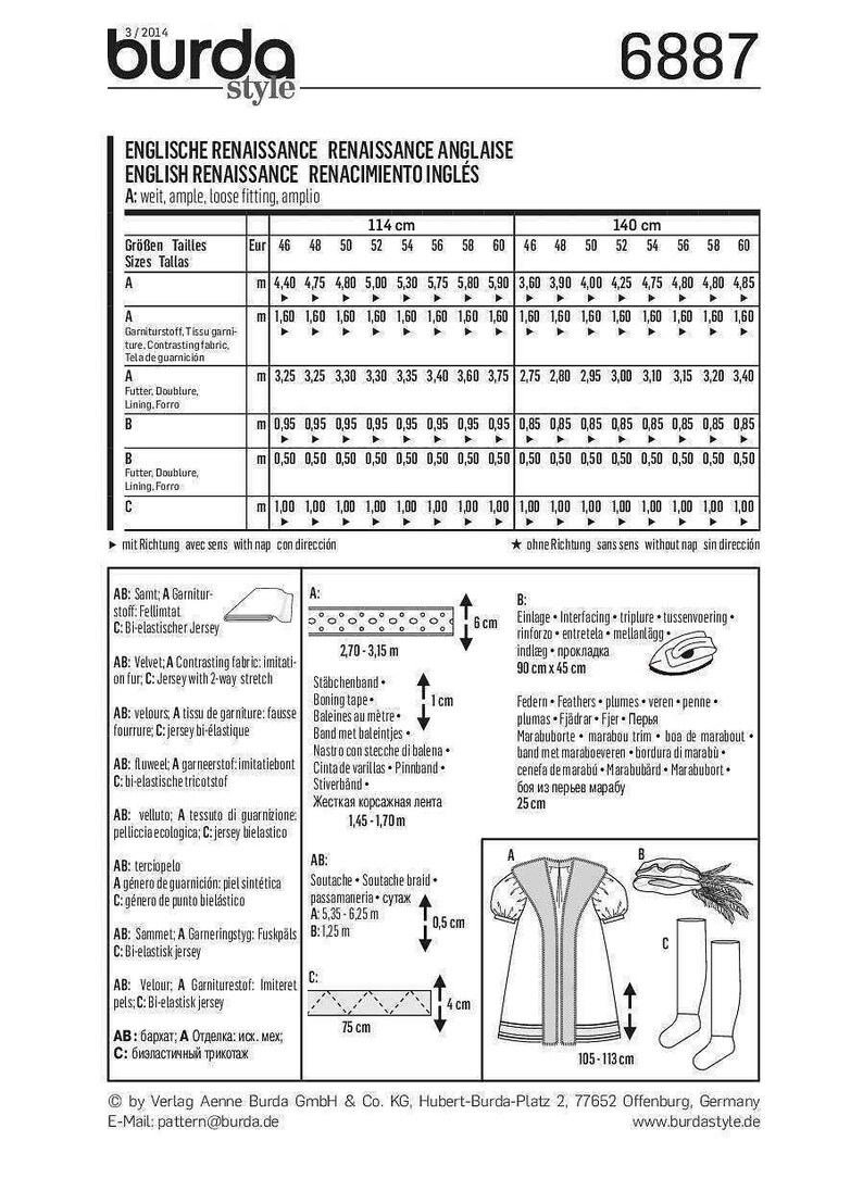Burda Schnittmuster - Renaissance Kostüm - Mantel, Hut & Strümpfe - Nr ...