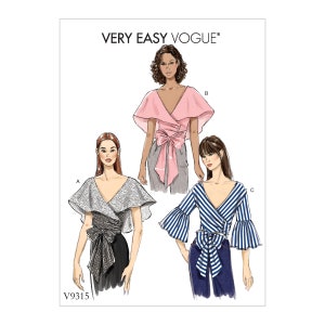 Vogue Schnittmuster V9315 - Bluse - Wickebluse - Sommer