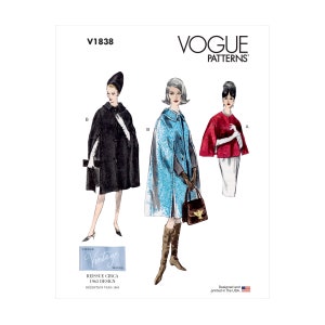 Vogue sömnadsmönster V1838 - Kappa - Kappa - Mantel i 60-talsstil