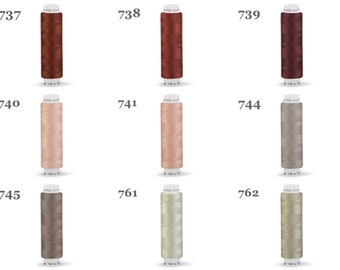 1 coil - 100 m - polyester sewing thread - TEX 14x2 - Unipoly 120 - colours 737 - 762