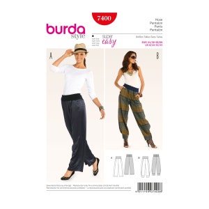 Burda Style sewing pattern - trousers - pull-on trousers - comfortable waistband - No. 7400