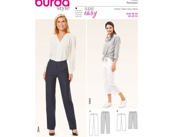 Burda Young sewing pattern - trousers and 3/4 trousers with narrow legs - No.6681