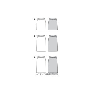 Burda Style Pattern No. 6073 Skirt 3 lengths Rubber waistband, narrow shape image 10