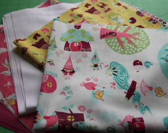 Stoffenpakket, katoenen stoffen, patchwork projecten, vet kwart, kindermotieven, FQ 4