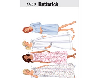 Butterick Schnittmuster - B6838 - Nachtwäsche, Damennachthemden