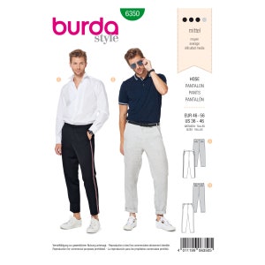 Burda Style Sewing Pattern - Trousers - Men&#39;s Trousers - No. 6350