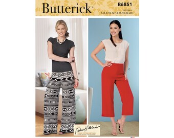 Butterick Schnittmuster - B6851 - einfache Damenhose, ohne Taschen