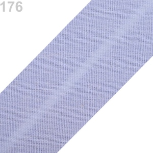 1,25EUR/mètre, 3 m de biais, coton, 30 mm, lavande, 400176
