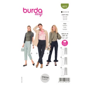 Burda Style sewing pattern no. 6072 - Pants - slim, side zipper