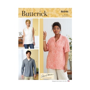 Butterick Schnittmuster - B6846 - Hemd oder Hemdbluse, Unisex