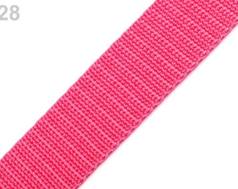 1.07EUR/meter, 3 m webbing, 30 mm, pink