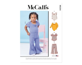 McCalls sewing pattern M8394 - children's bodysuit, children's trousers
