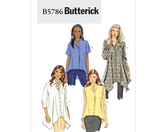 Butterick Schnittmuster - B5786 - Bluse mit verschiedenen Saumabschlüssen