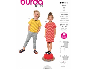 Burda Kids Schnittmuster Nr. 9229 - Kleid - Shirt - Sommerkleid - Sommershirt