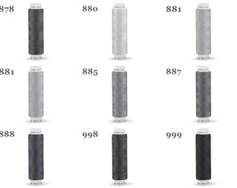 1 Spule - 100m - Polyester Nähgarn - TEX 14x2 - Unipoly 120 - Farben  878 - 999