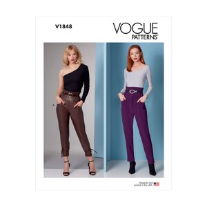 Vogue sewing pattern V1848 - slim trousers with high waist