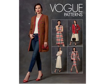 Vogue Schnittmuster V1643 - Kombination - Jacke, Kleid und Rock